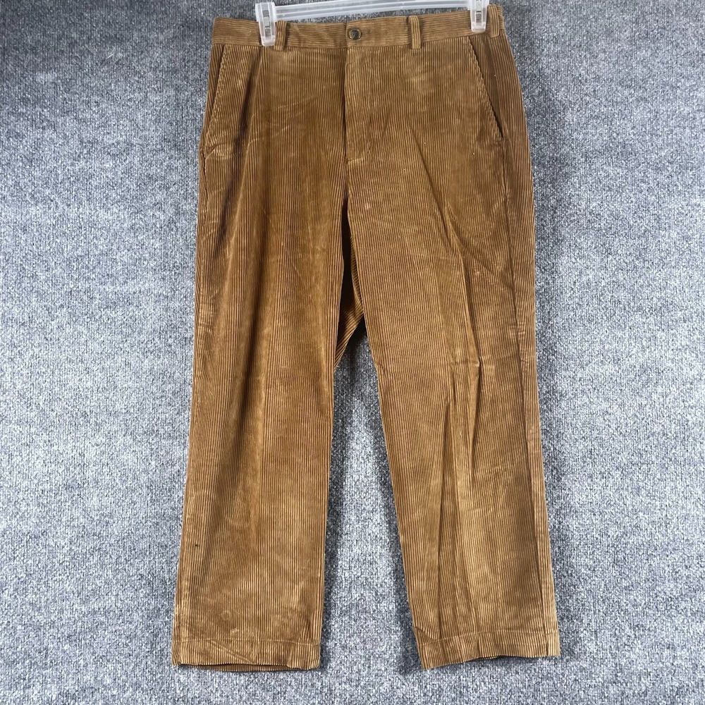 Brooks Brothers Pants Mens 35x28 Brown Corduroy Wide Whale Heavyweight Outdoors